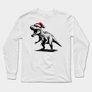 T-Rex Claus | The most dino-mite Santa of all time! Long Sleeve T-Shirt